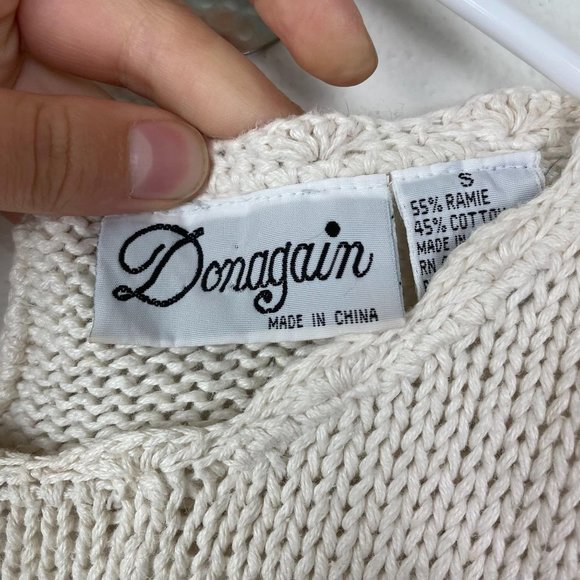 Vintage Donagain Floral Sweater Scalloped Collar - Picture 2 of 5